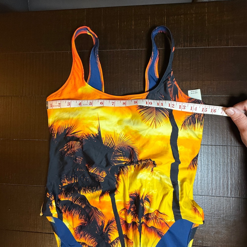 Aerie Real Good One Piece Cheekiest Swimsuit XL Sunset Palm Tree UPF 50 NWT - Picture 8 of 10